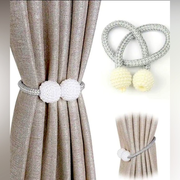 Elegant Beaded Curtain Tiebacks - 2pcs - Picture 3 of 8